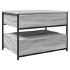 vidaXL Coffee Table Gray Sonoma 27.6"x19.7"x19.7" Engineered Wood and Metal
