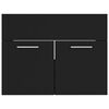 vidaXL Bathroom Furniture Set Black Engineered wood Bathroom Furniture Set