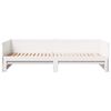vidaXL Pull-out Day Bed White 80.12 x 72.44 x 22.24 in Solid Pine Wood