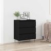 vidaXL Sideboard Black Oak 23.62 x 13.78 x 27.56 in Engineered Wood