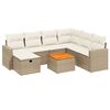 vidaXL Garden Sofa Set Beige PE rattan Medium Modular Garden Sofa Set
