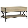 vidaXL Coffee Table Sonoma Oak Engineered Wood and Metal Medium
