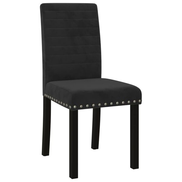 vidaXL Dining Chairs 6 pcs Black Velvet