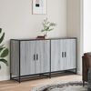 vidaXL Sideboard Grey Sonoma Engineered wood, Metal Medium Sideboard