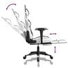 vidaXL Gaming Chair White and Black Faux leather, metal, plywood