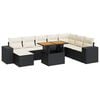 vidaXL Garden Sofa Set Black and Cream