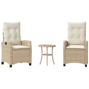 vidaXL Bistro Set Beige, Cream White