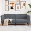 vidaXL Sofa Dark grey Velvet (100% polyester), plywood, solid wood