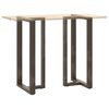 vidaXL Bar Table Legs T-Shaped 2 pcs Natural Steel 23.6 x 13.8 x (43.3-43.7) " Steel