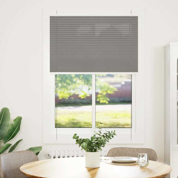 vidaXL Pleated Blind Anthracite 100% Polyester 33.5 x 59.1 in