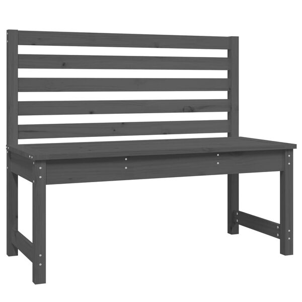 vidaXL Garden Bench Grey Solid Pine Wood Large Durable Garden Bench