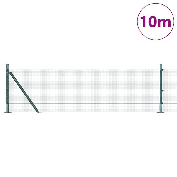 vidaXL Fence Post Green 32.81 x 1.31 ft (0.47 x 0.47 in mesh)