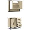 vidaXL Bathroom Furniture Set Sonoma Oak Engineered Wood, Metal Large
