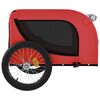vidaXL Pet Bike Trailer Red and Black Oxford fabric, iron, PVC Small