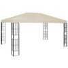 vidaXL Gazebo Cream, Black Polyester, Steel 9.8x13.1 ft Durable Gazebo