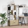 vidaXL Bookshelf Sonoma Oak 31.50 x 11.81 x 61.22 in Engineered Wood