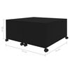 vidaXL Coffee Table Black Engineered wood Small Extendable