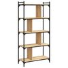 vidaXL Bookcase Sonoma oak Engineered wood Tall Adjustable Feet