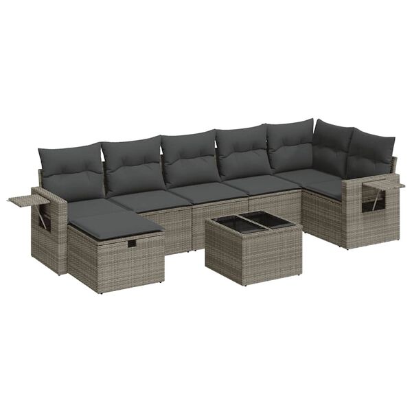 vidaXL Garden Sofa Set Grey