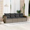 vidaXL Garden Sofa Set Grey, Dark Grey