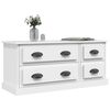 vidaXL TV Cabinet White Engineered wood Medium TV Cabinet Rectangular