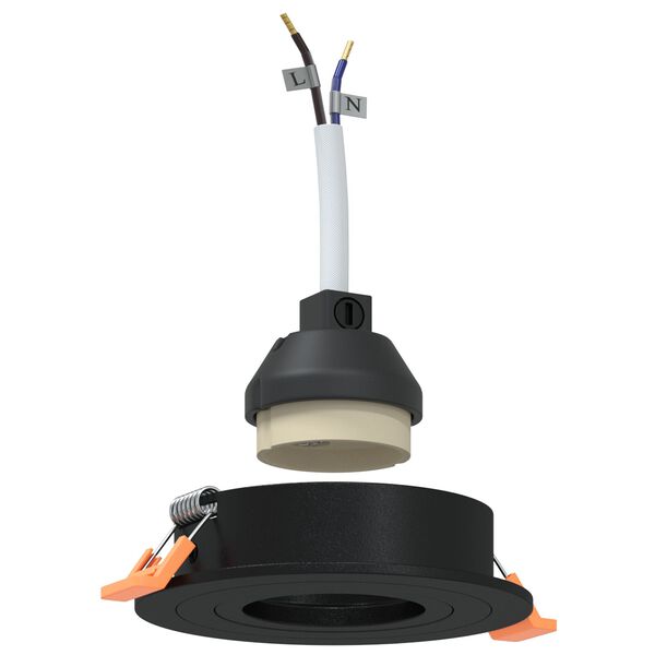 vidaXL Spotlight 6 pcs Black 9 x 9 x 2 cm Aluminium