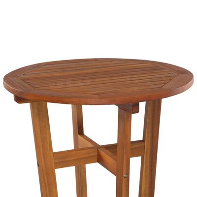 vidaXL Bar Table 23.6" x 41.3" Solid Acacia Wood