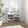 vidaXL Shoe Rack Transparent Polypropylene Medium Collapsible