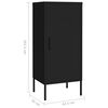 vidaXL Storage Cabinet Black Steel Medium Storage Cabinet Rectangular