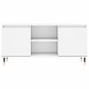 vidaXL TV Cabinet White Engineered wood, iron Medium TV Cabinet