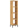 vidaXL Bookshelf Natural Mango Wood Solid Mango Wood Medium Bookshelf