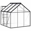 vidaXL Greenhouse Anthracite and Transparent Aluminum and Polycarbonate