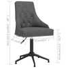 vidaXL Swivel Office Chair Dark Gray Velvet