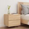 vidaXL Wall-mounted Bedside Cabinet Sonoma oak Engineered wood Medium