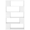 vidaXL Book Cabinet Room Divider High gloss white Engineered wood