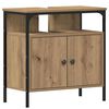 vidaXL Bathroom Furniture Set with Shelf 2 pcs Brown Engineered wood