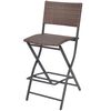 vidaXL Patio Furniture Brown PE rattan, powder-coated steel 7 Piece Set