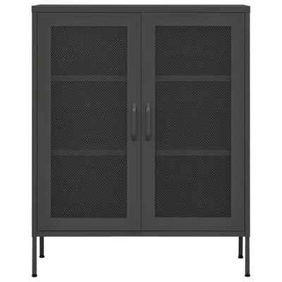 vidaXL Storage Cabinet Anthracite 31.5"x13.8"x40" Steel