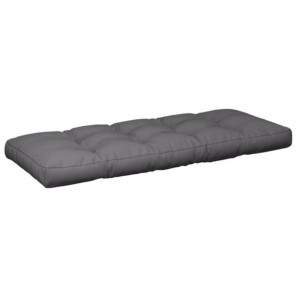 vidaXL Pallet Cushion Anthracite 100% polyester, Hollow fiber