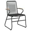 vidaXL Garden Chair Set of 4 Black