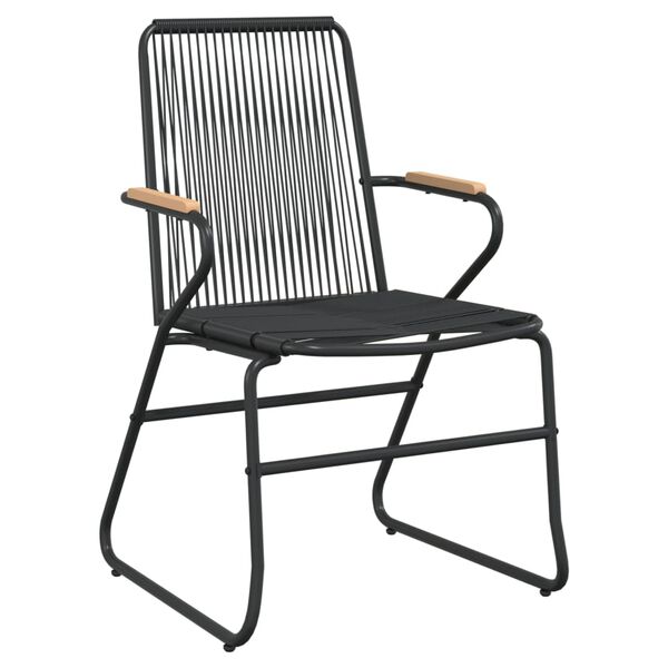 vidaXL Garden Chair Set of 4 Black