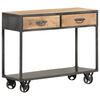 vidaXL Console Table Natural brown, grey Solid reclaimed wood, steel