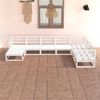 vidaXL Garden Lounge Set White Solid pine wood Large Modular