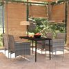 vidaXL Garden Dining Set Gray and black