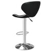 vidaXL Bar Stool Black Faux leather Standard Bar Stool Round