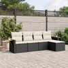 vidaXL Garden Sofa Set Black