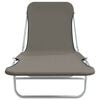 vidaXL Sunlounger Set of 2 Grey Powder-coated steel