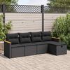 vidaXL Garden Sofa Set Black