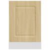vidaXL Dishwasher Panel Sonoma oak Engineered wood 17.7 x 0.6 x 26.4 in