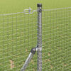 vidaXL Fence Post Silver 32.81 x 4.59 ft (0.98 x 0.98 in mesh) Steel